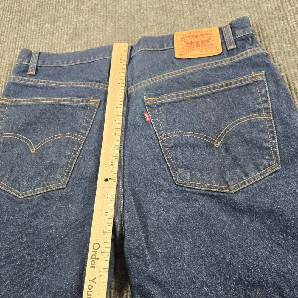 VTG 90s Levi's 505 Jeans Mens 38x30 Blue Medium Wash Regular Fit Straight Leg